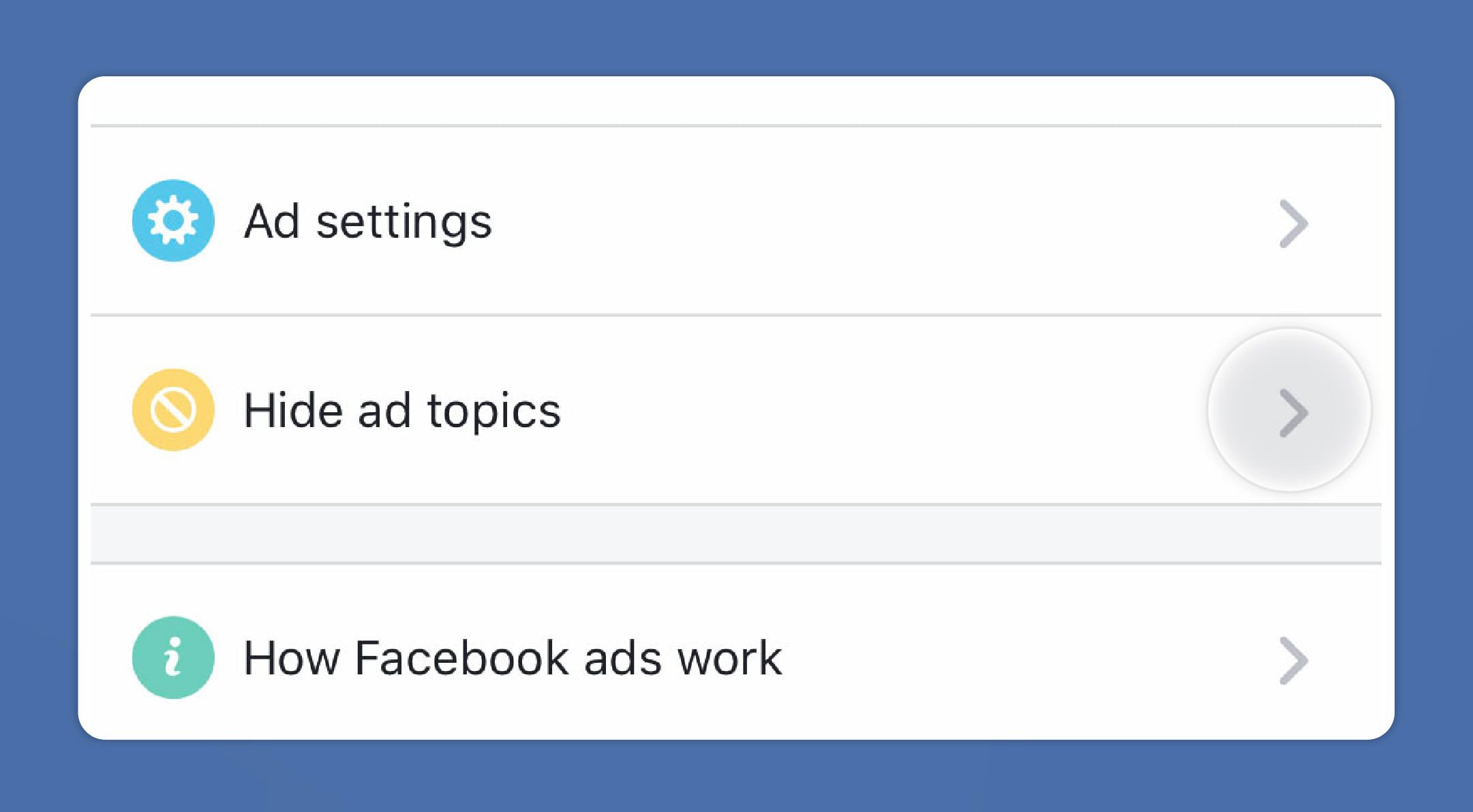 Hide ad topics