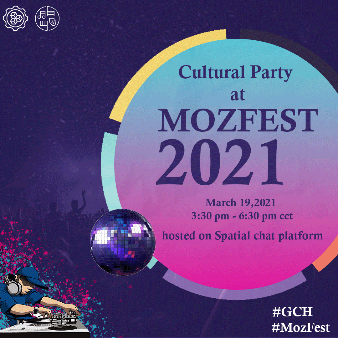 Invitation to Culture Party at MozFest 2021