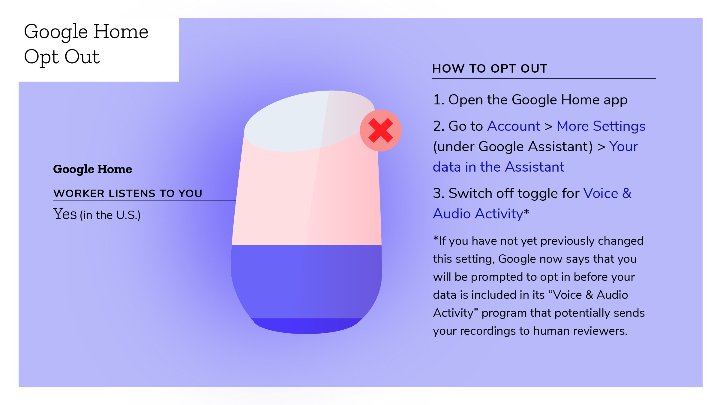 Google Home opt out