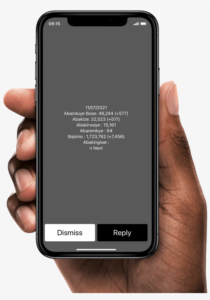 mobile phone in hand