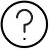 a help icon - a question mark enclosed in a circle