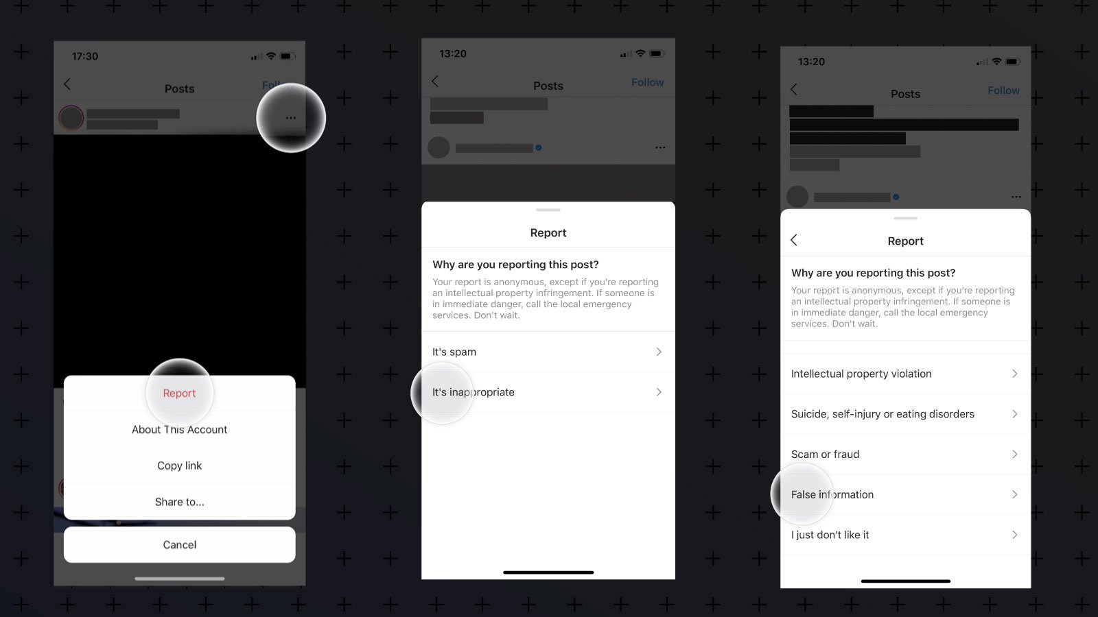 report election misinformation on Instagram