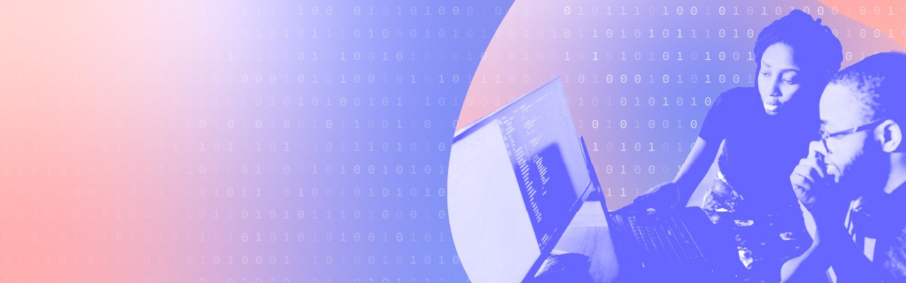 header image with two people working on a computer